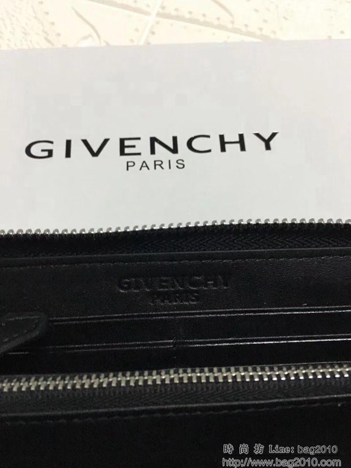 GlVENCHY紀梵希 2018最新 熱賣款式 專櫃品質 頂級進口牛皮 原版五金 拉鏈錢包 091888  tsg1008